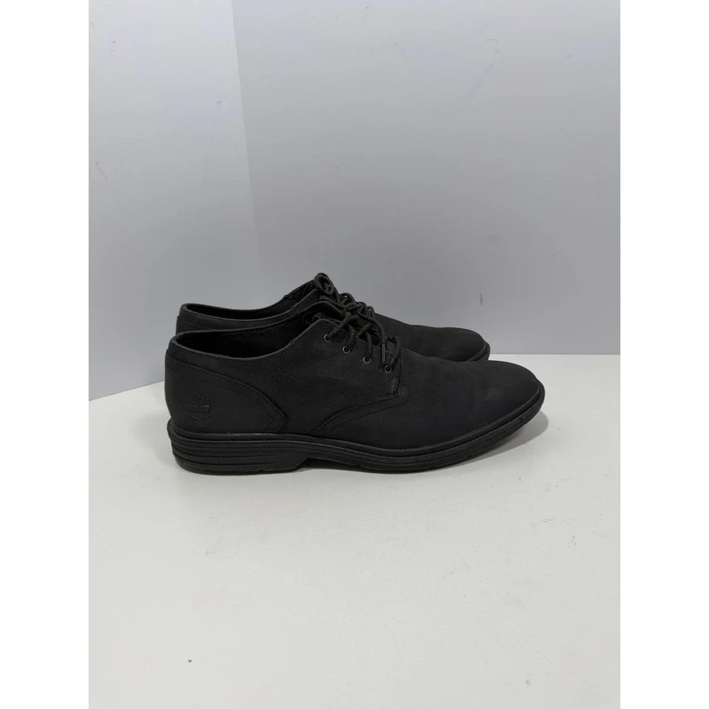 Timberland Swayer lane Mens 11.5 Black nubuck Waterproof Oxford Shoes A1QCZ shoe